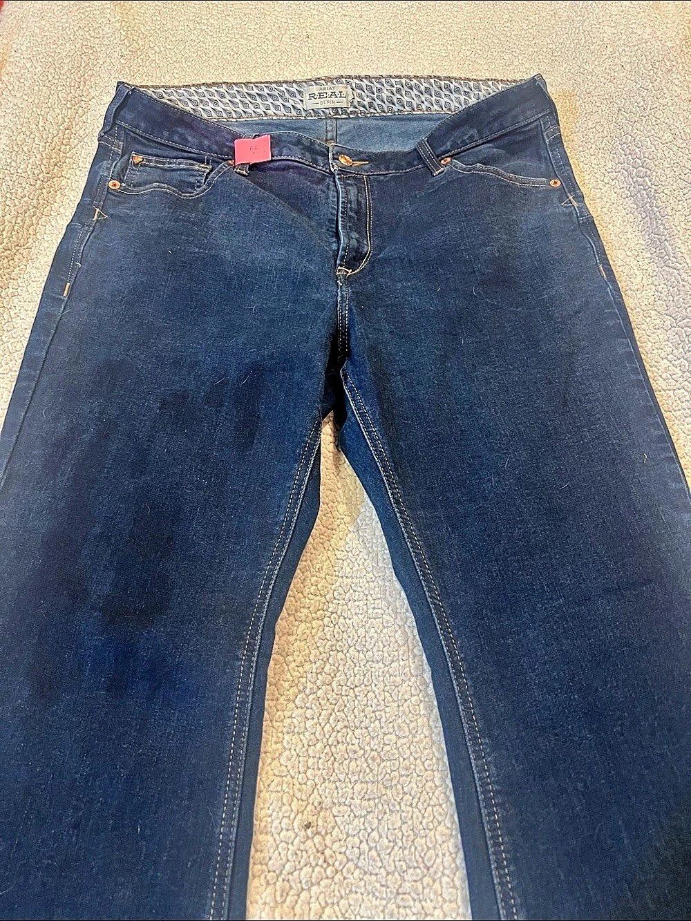 Ariat REAL Denim Wide Leg Jeans Blue Waist 34B